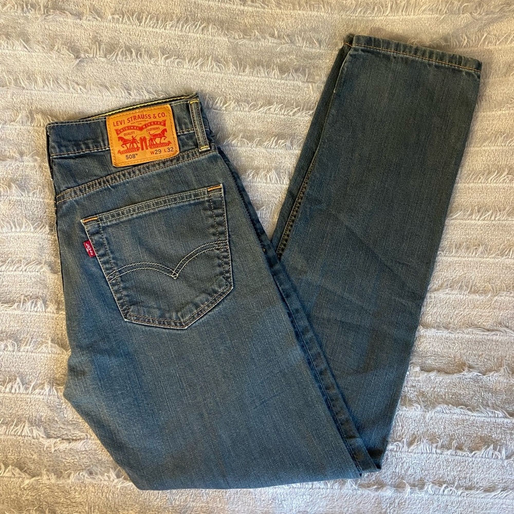 Levi Men’s 508 Regular Taper Dark Wash Jeans